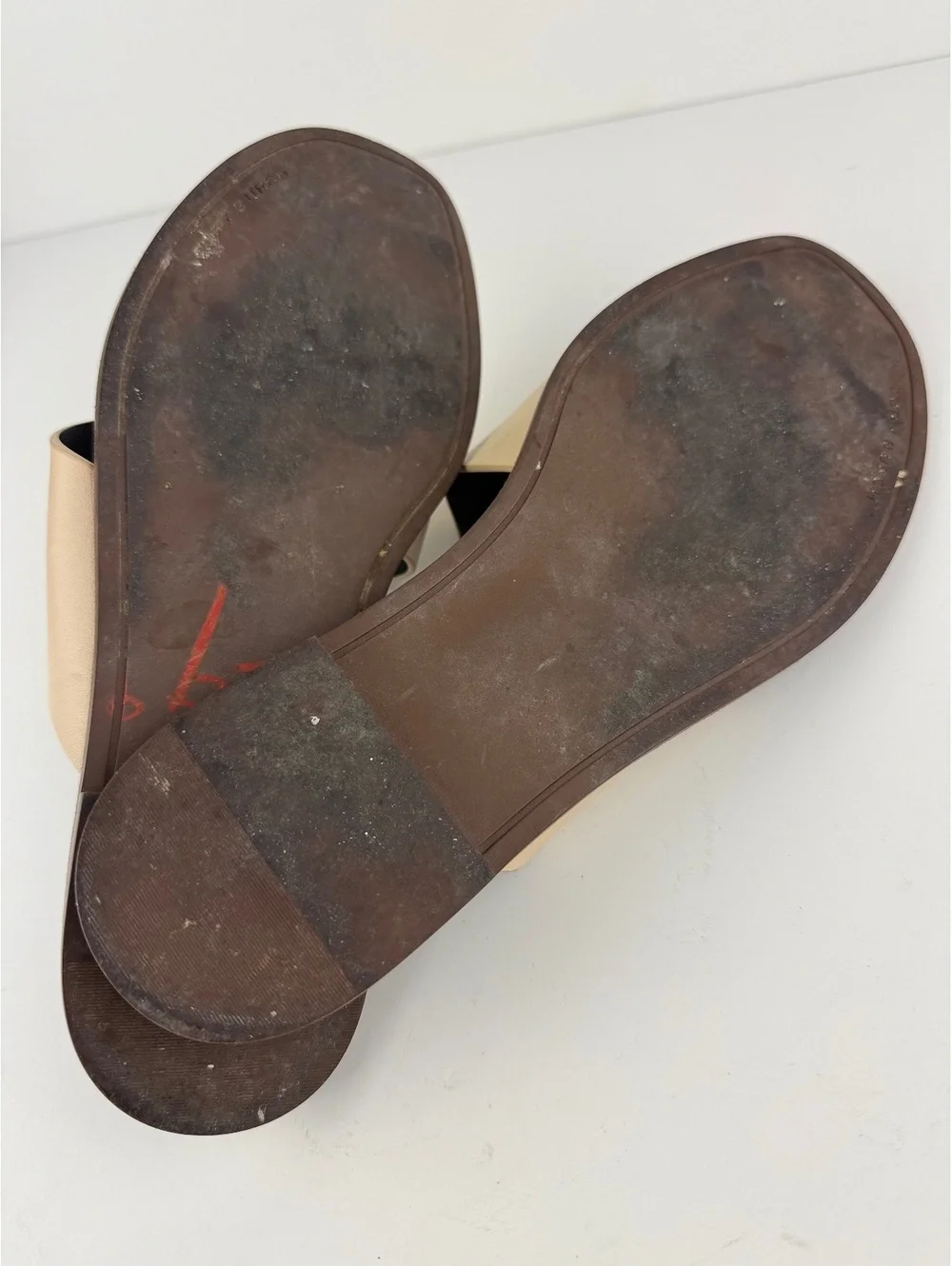 Tory Burch Selby Toe-Ring Leather Slide Sandals Dulce de Leche Size 7.5